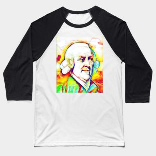 Adam Smith Colourful Portrait | Adam Smith Artwork 11 Baseball T-Shirt